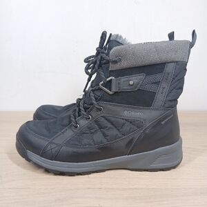 Columbia Black Waterproof Faux Fur Lined Lace Up Winter Snow Boots 1146